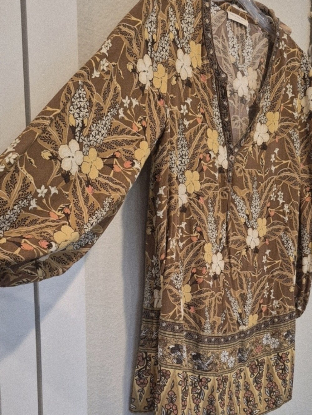 SPELL Spell & the Gypsy Collective Bianca Long Sleeve Floral Tunic Dress, XS - Picture 4 of 15